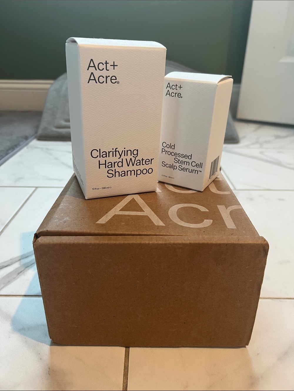 Act+Acre Clarifying Hard Water Shampoo & Scalp Serum - White